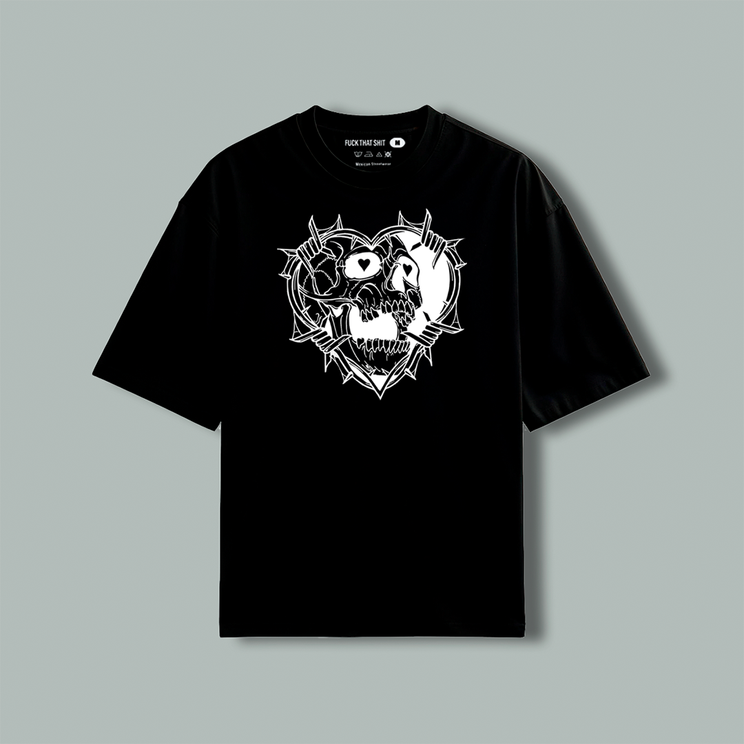 Playera Calavera Corazon