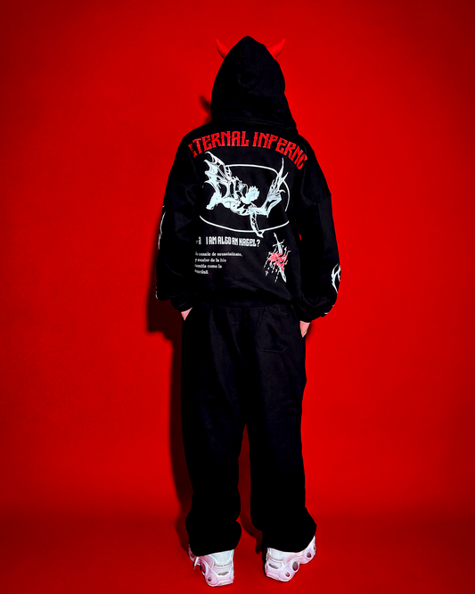Hoodie Lucifer Con Cuernos