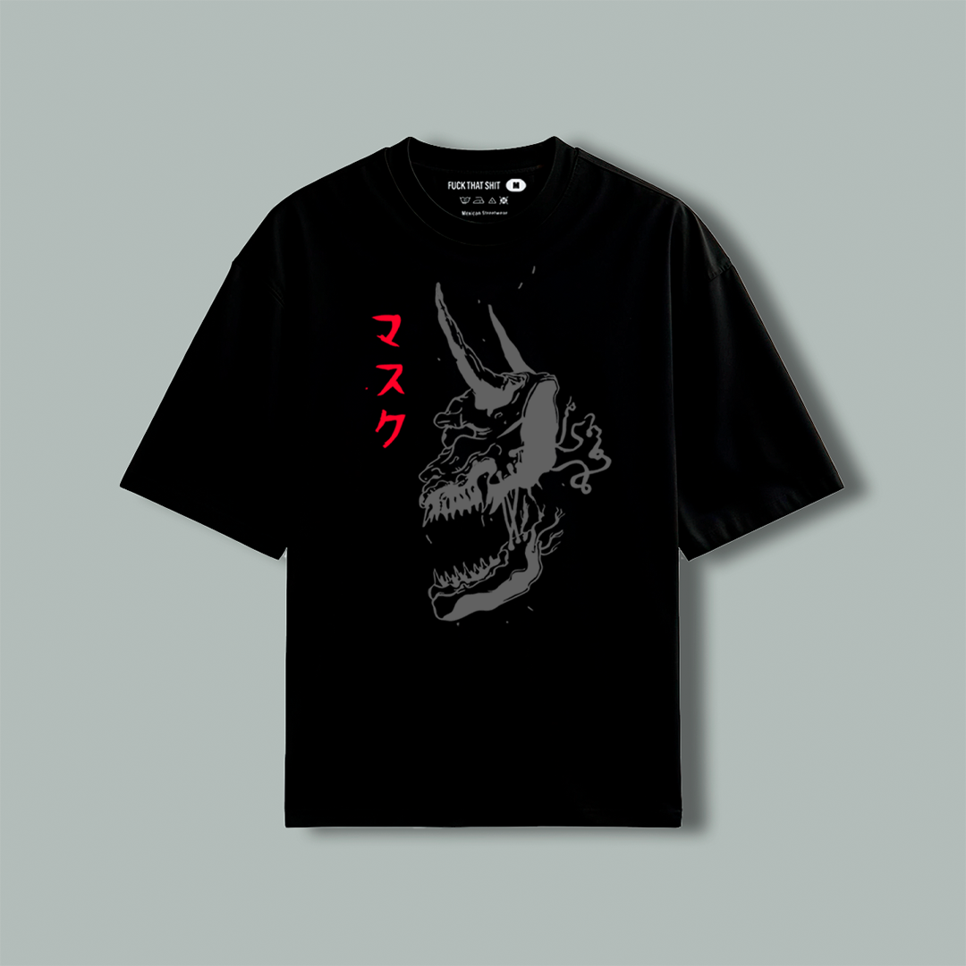 Playera Oversize Demonio Gris