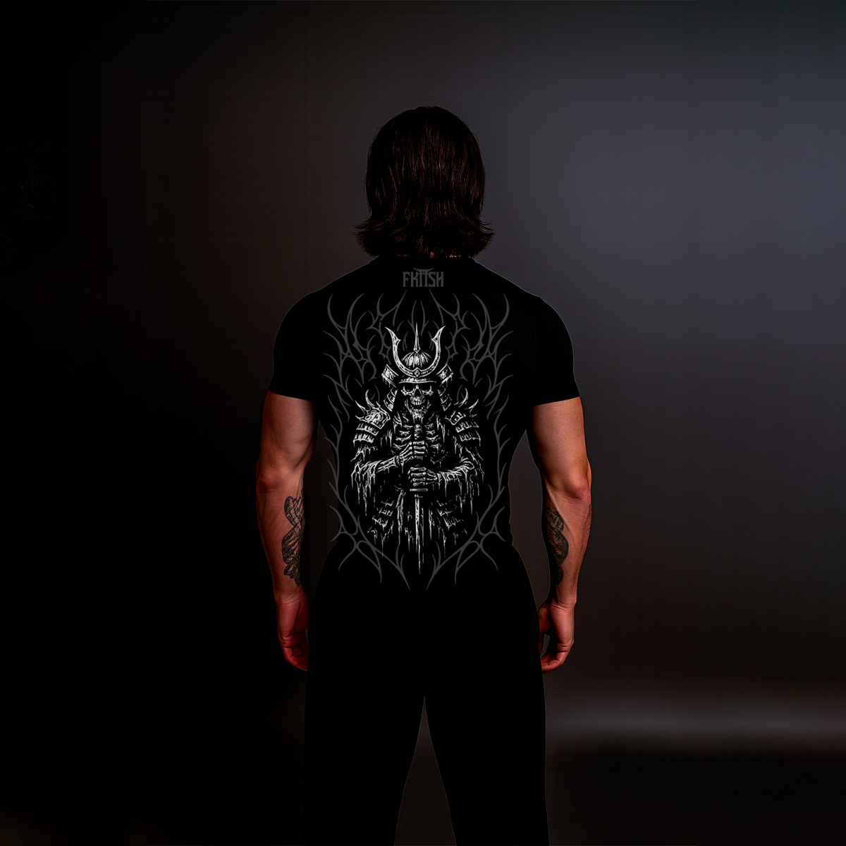 Playera Compresion Black Skull
