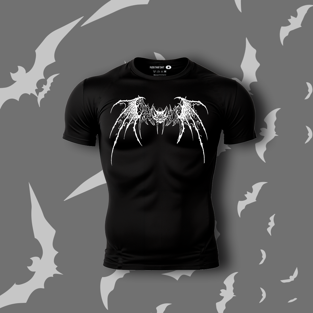 Playera Bat Strength De Compresión Moda Urbana
