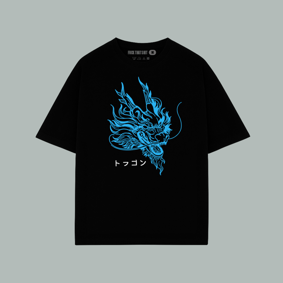Playera Oversize Blue Dragon - Edicion Limitada