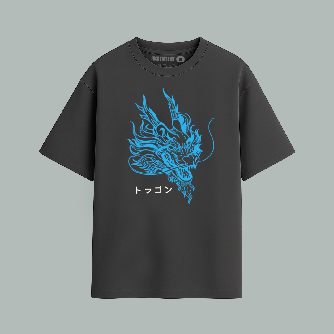 Playera Oversize Blue Dragon - Edicion Limitada
