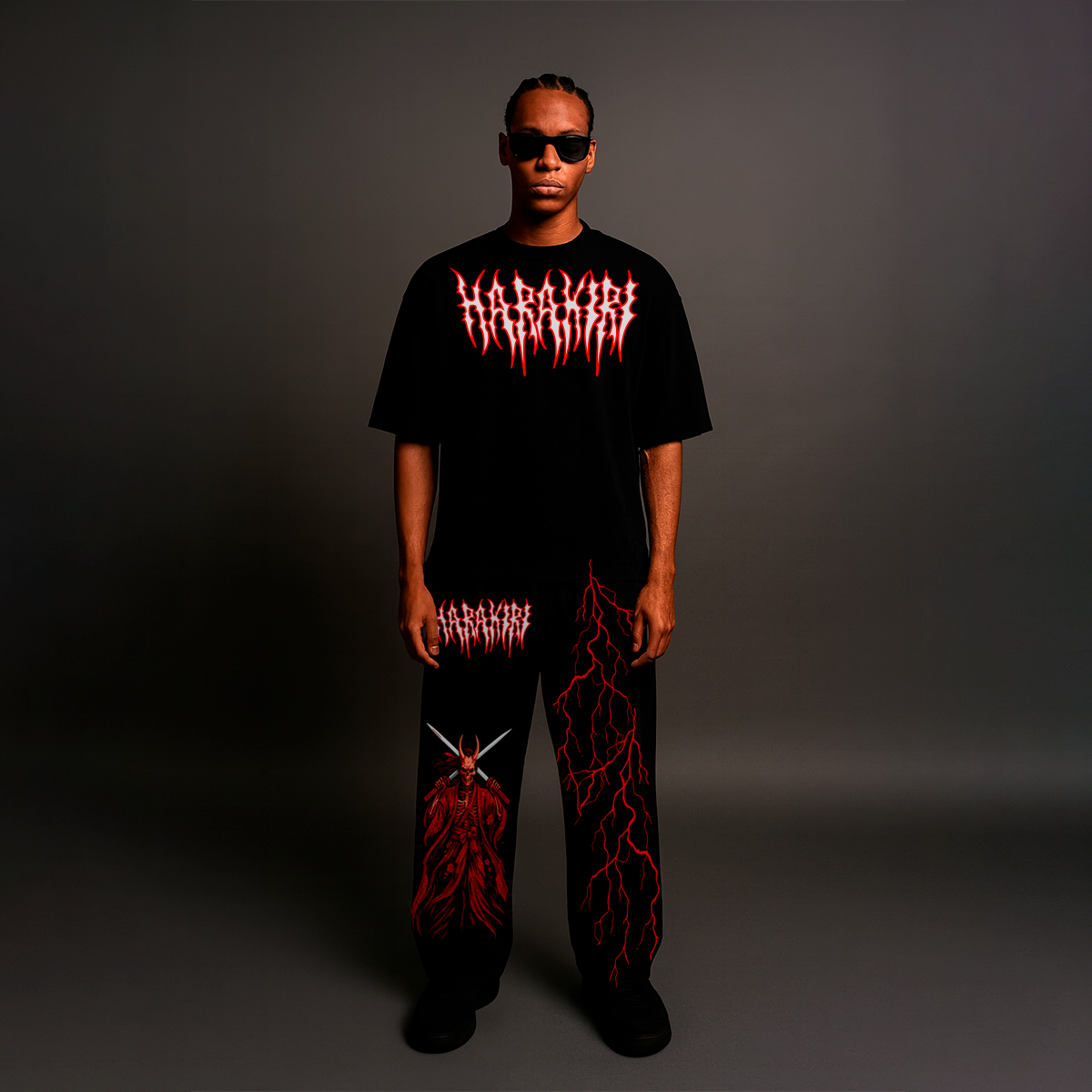 Jogger Baggy Harakiri Red Demon Skull