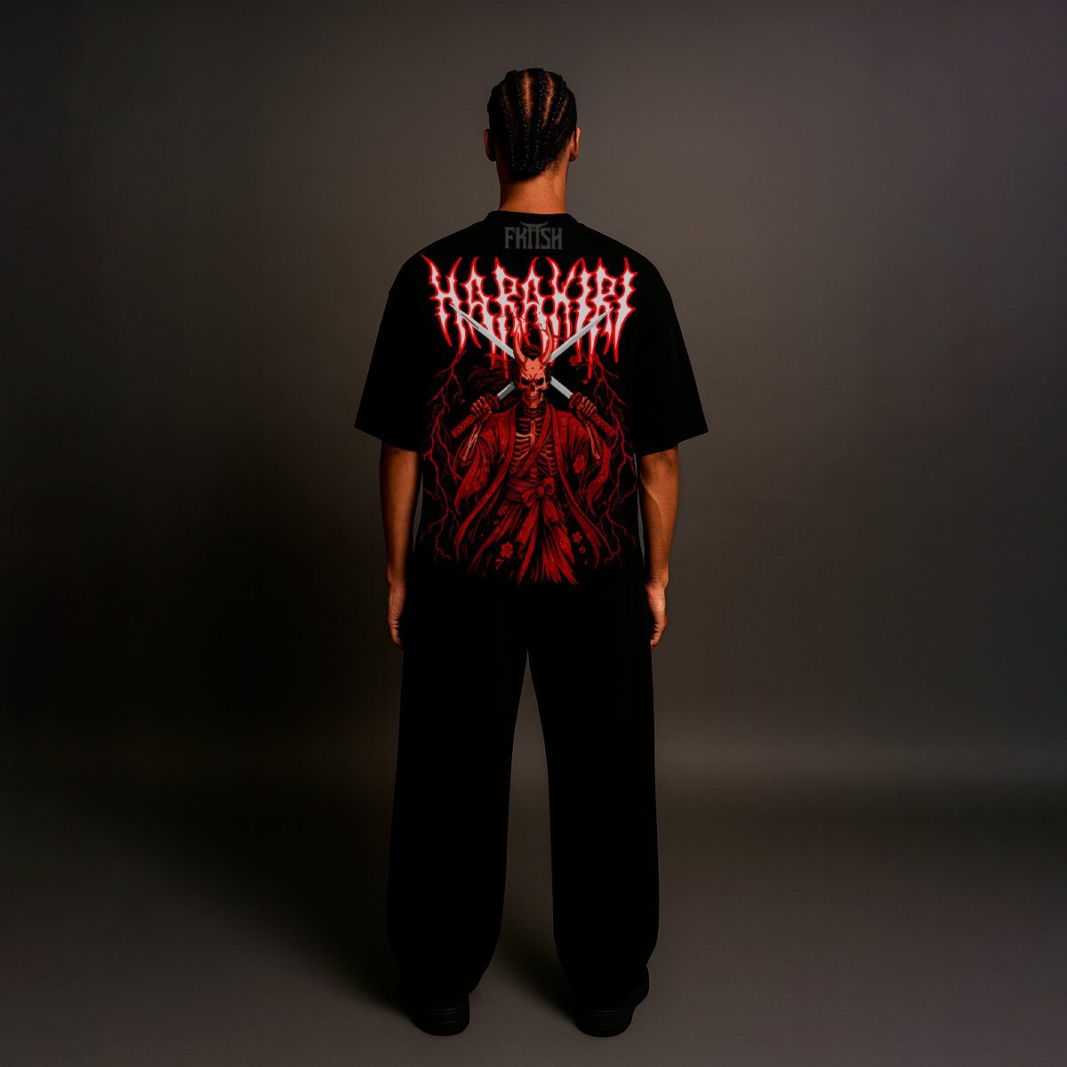 Playera Harakiri Red Demon Skull
