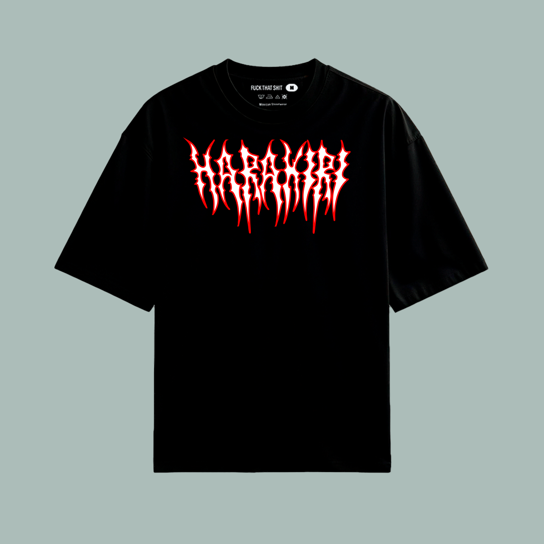 Playera Harakiri Red Demon Skull