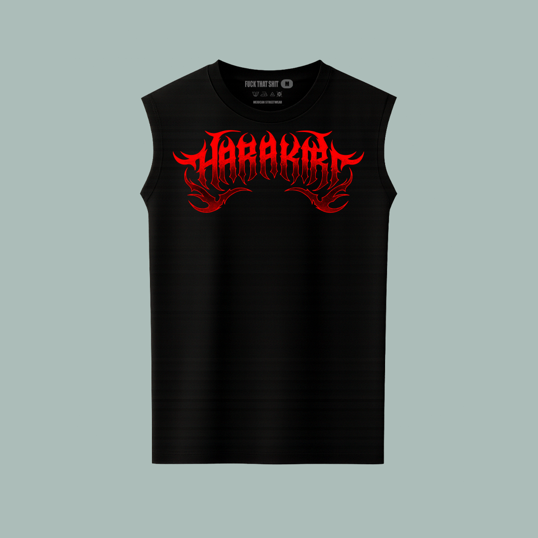 Playera Sin Manga Skull Harakiri