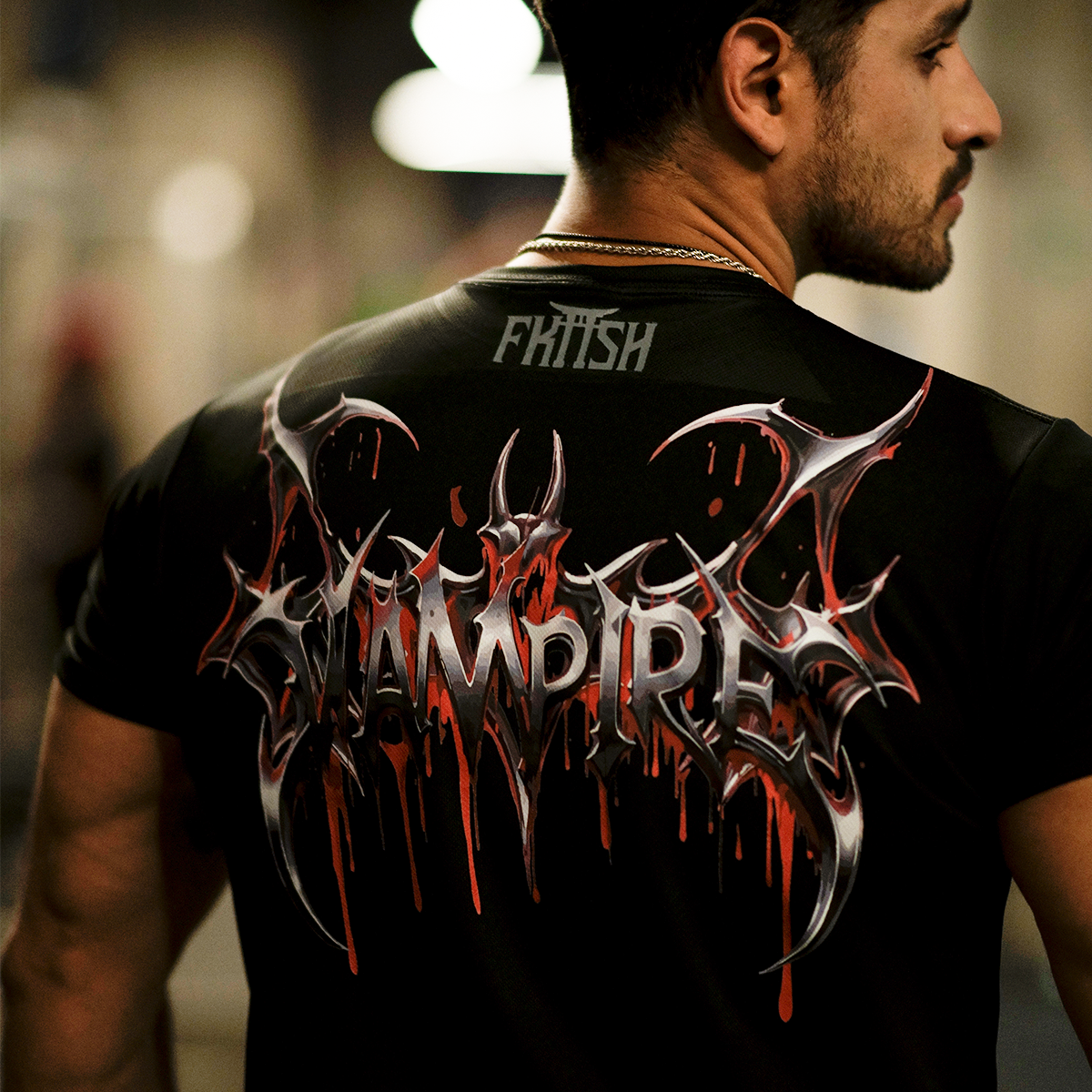 Playera Vampires De Compresión Moda Urbana