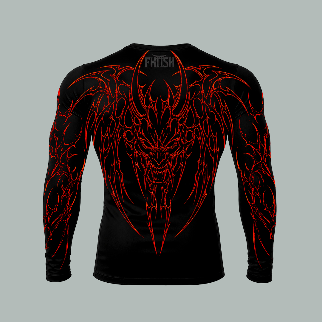Playera Compresion Manga Larga Vampire Flame