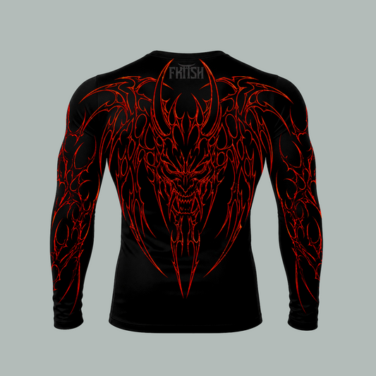 Playera Compresion Manga Larga Vampire Flame