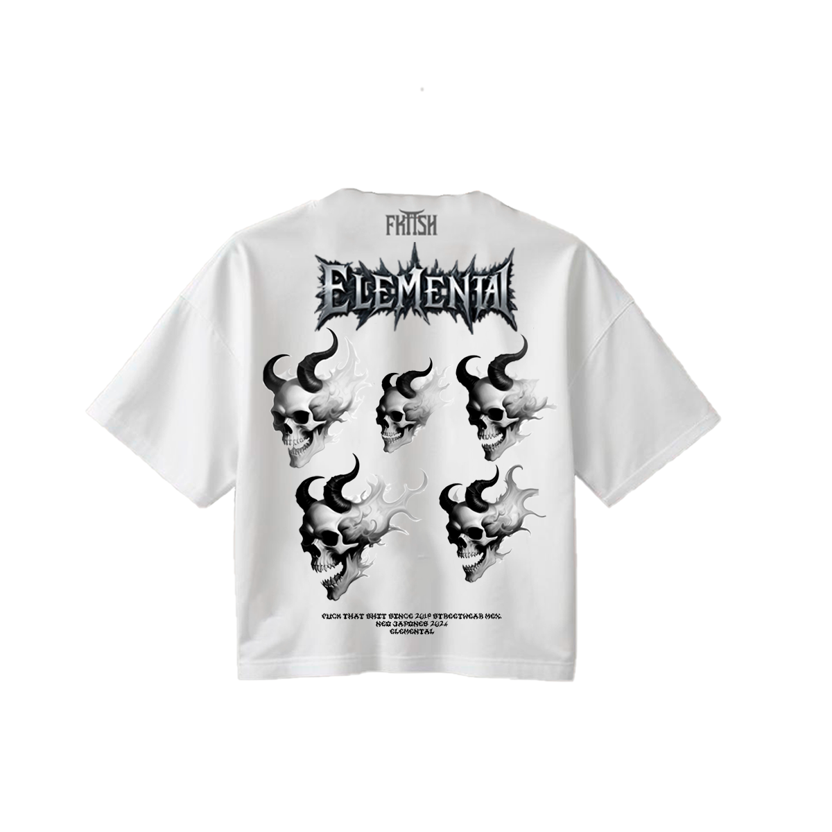 Playera Oversize Prime "Hot Skulls"