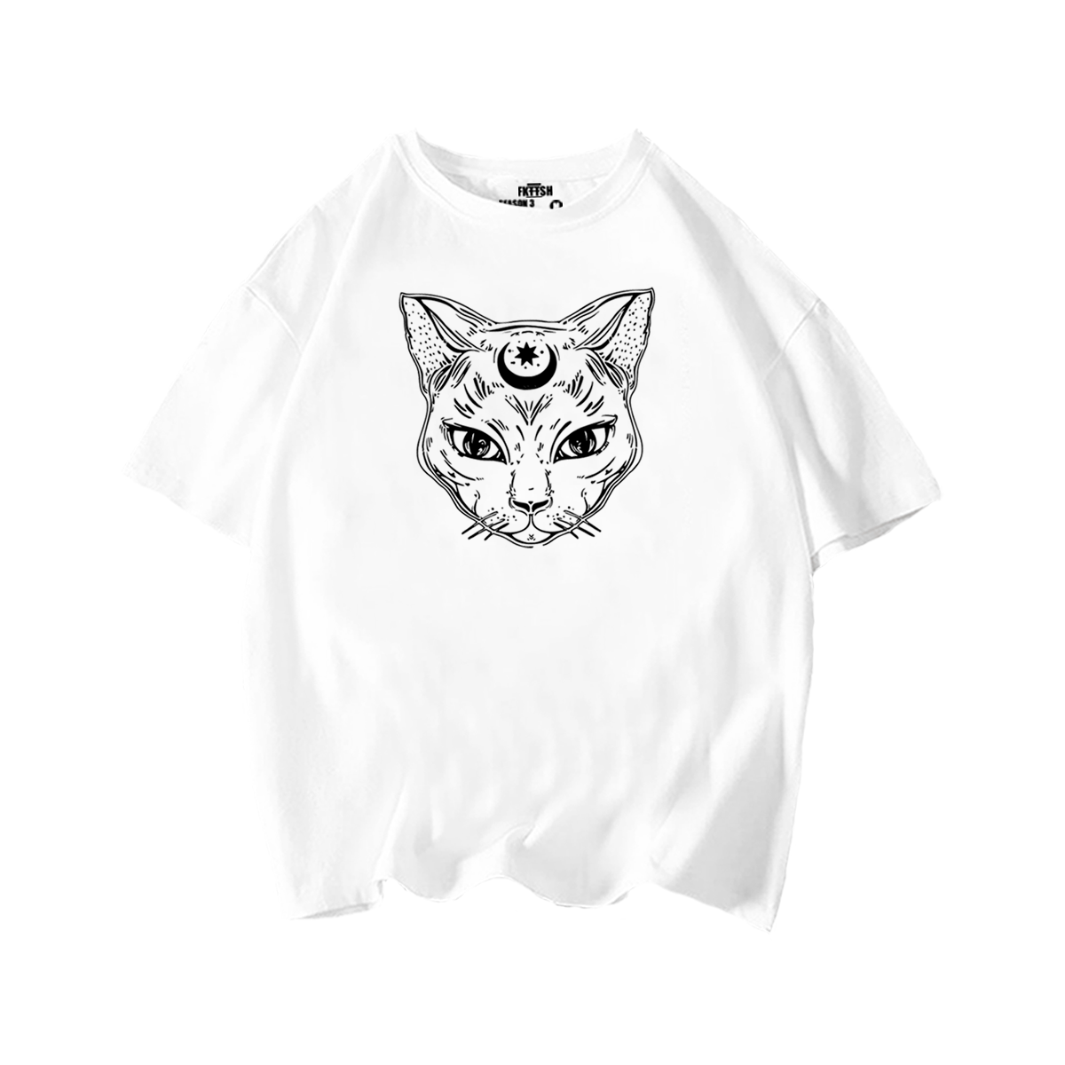 Playera Oversize Moon Cat