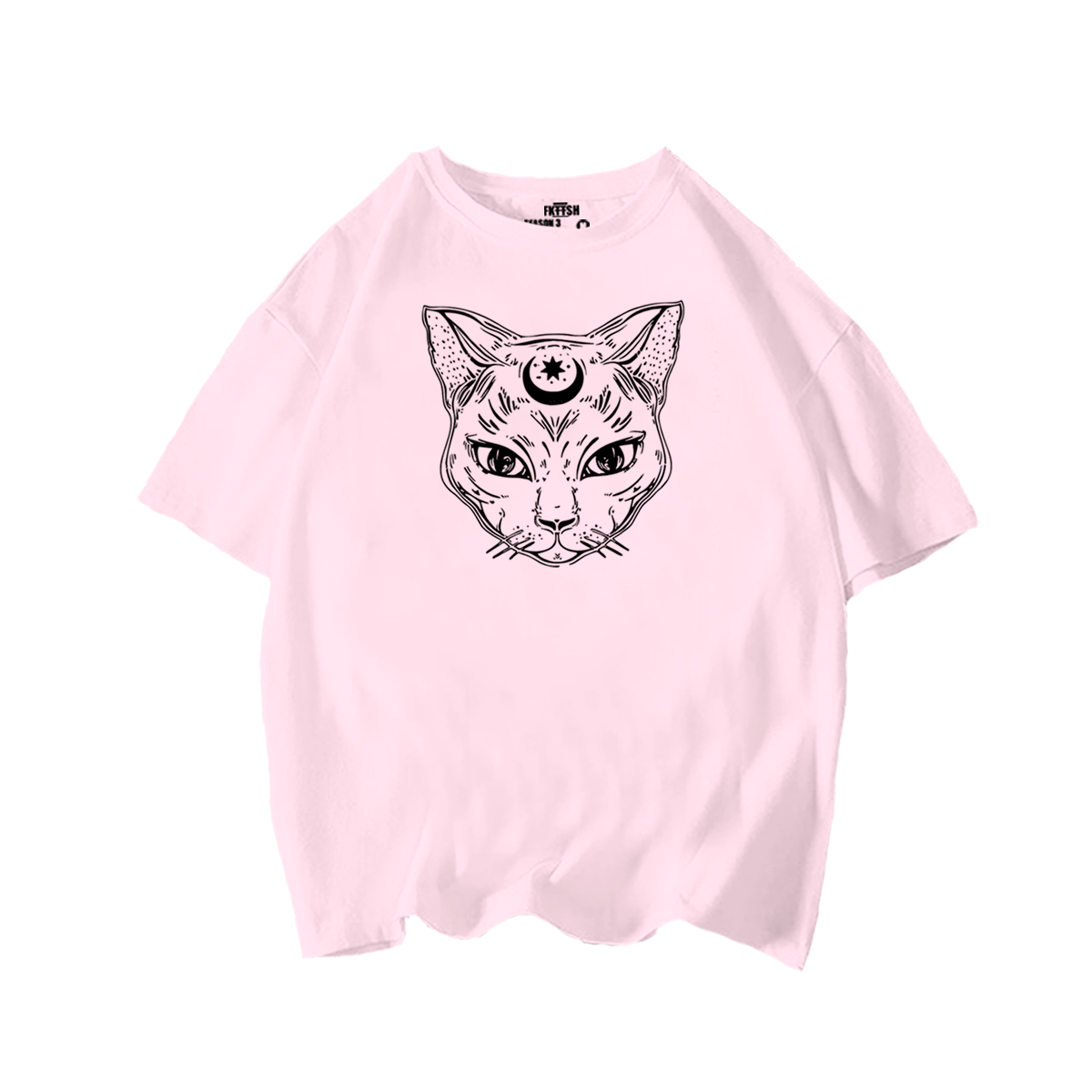 Playera Oversize Moon Cat