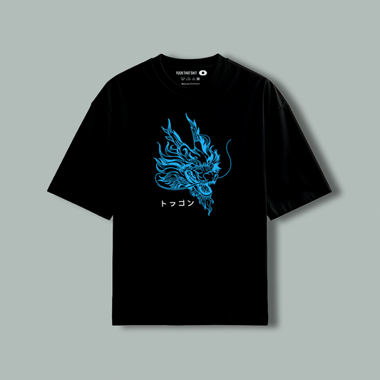Playera Oversize Blue Dragon - Edicion Limitada
