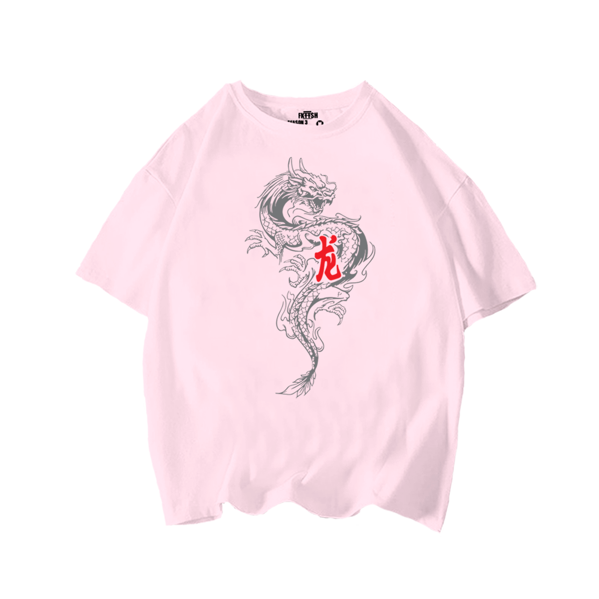 Playera Oversize Dragon Gris FK