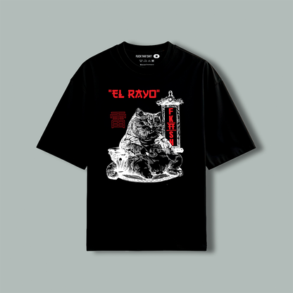 Playera Classic Oversize Gato "El Rayo"