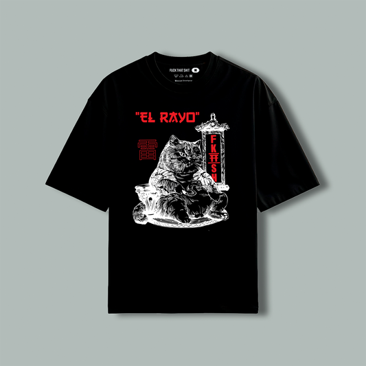Playera Oversize Gato "El Rayo"
