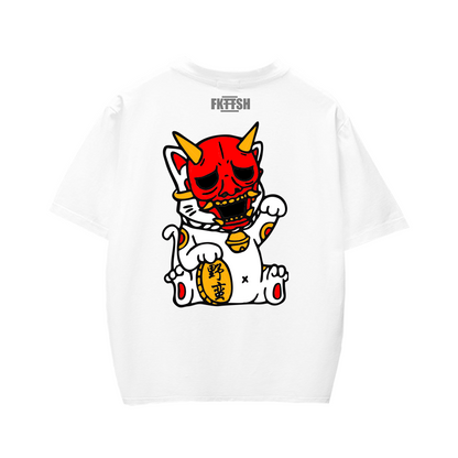 Playera Oversize Gato Oni