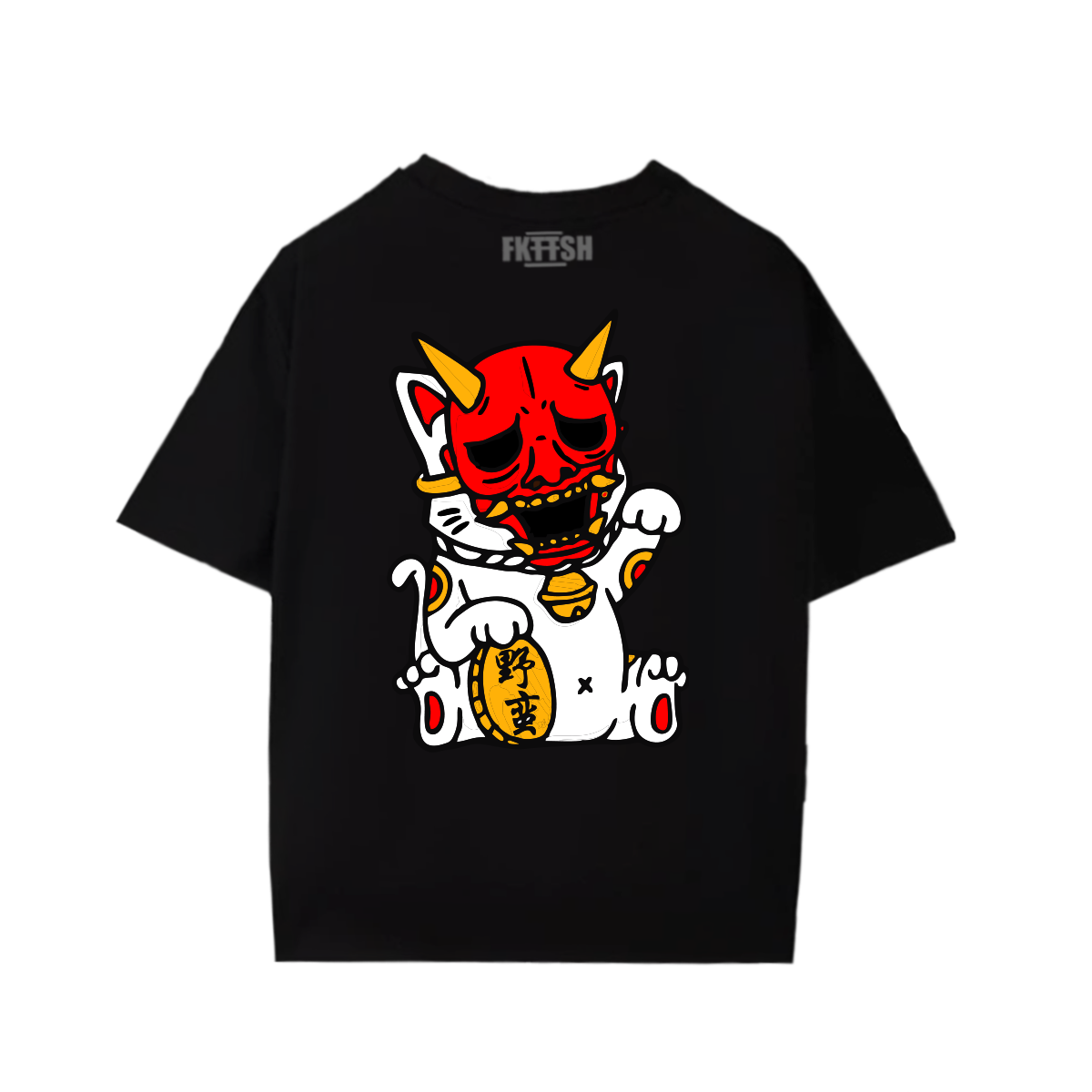 Playera Oversize Gato Oni