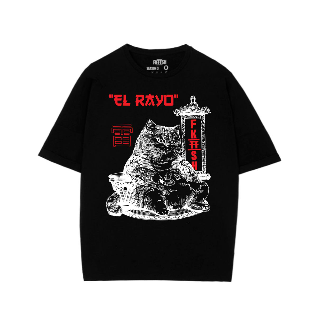 Playera Oversize Gato "El Rayo"