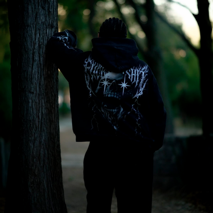 Hoodie Thunder Skull Mineral Wash