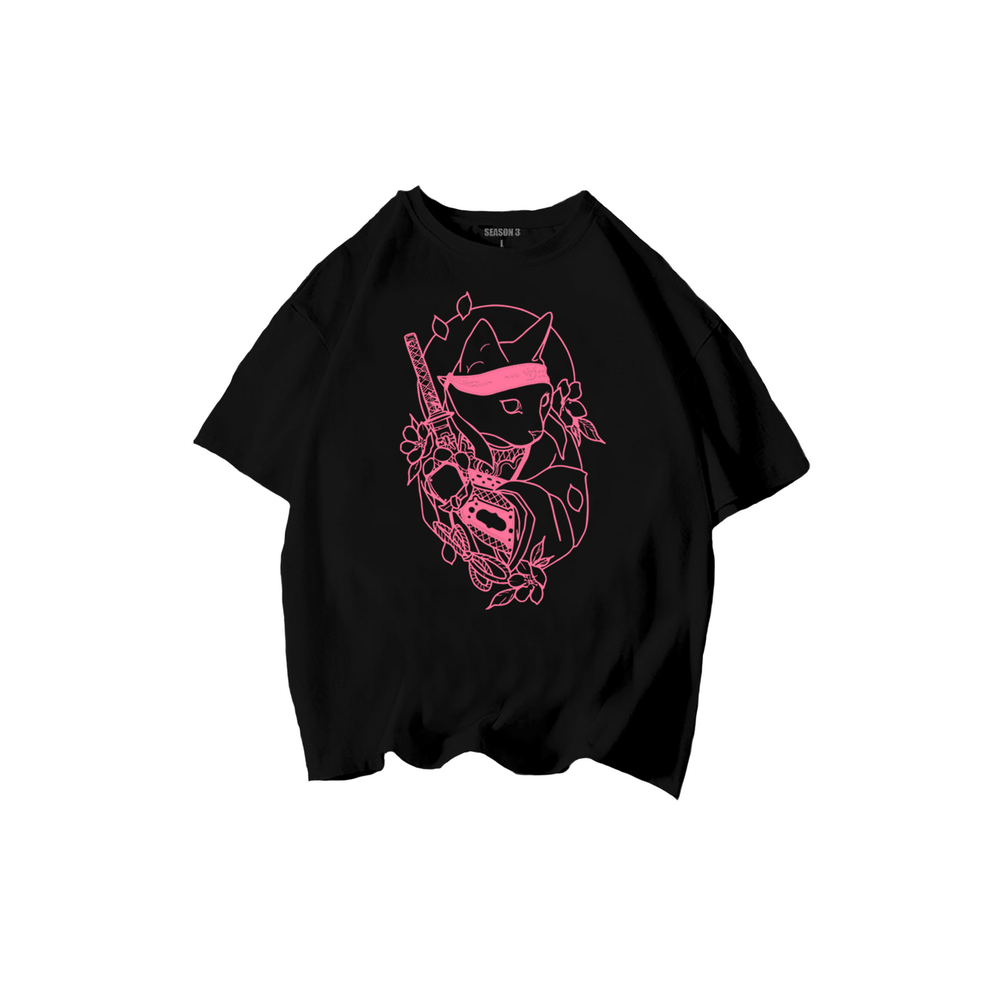 Playera Oversize Gato Samuai