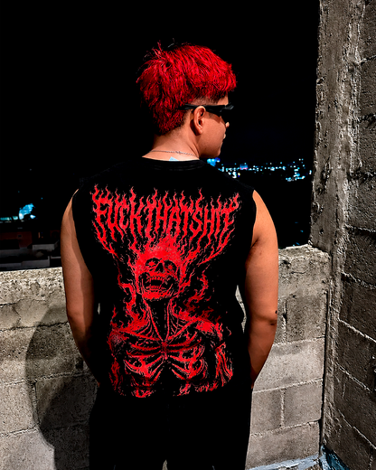 Playera Sin Mangas Prime Skull Flame