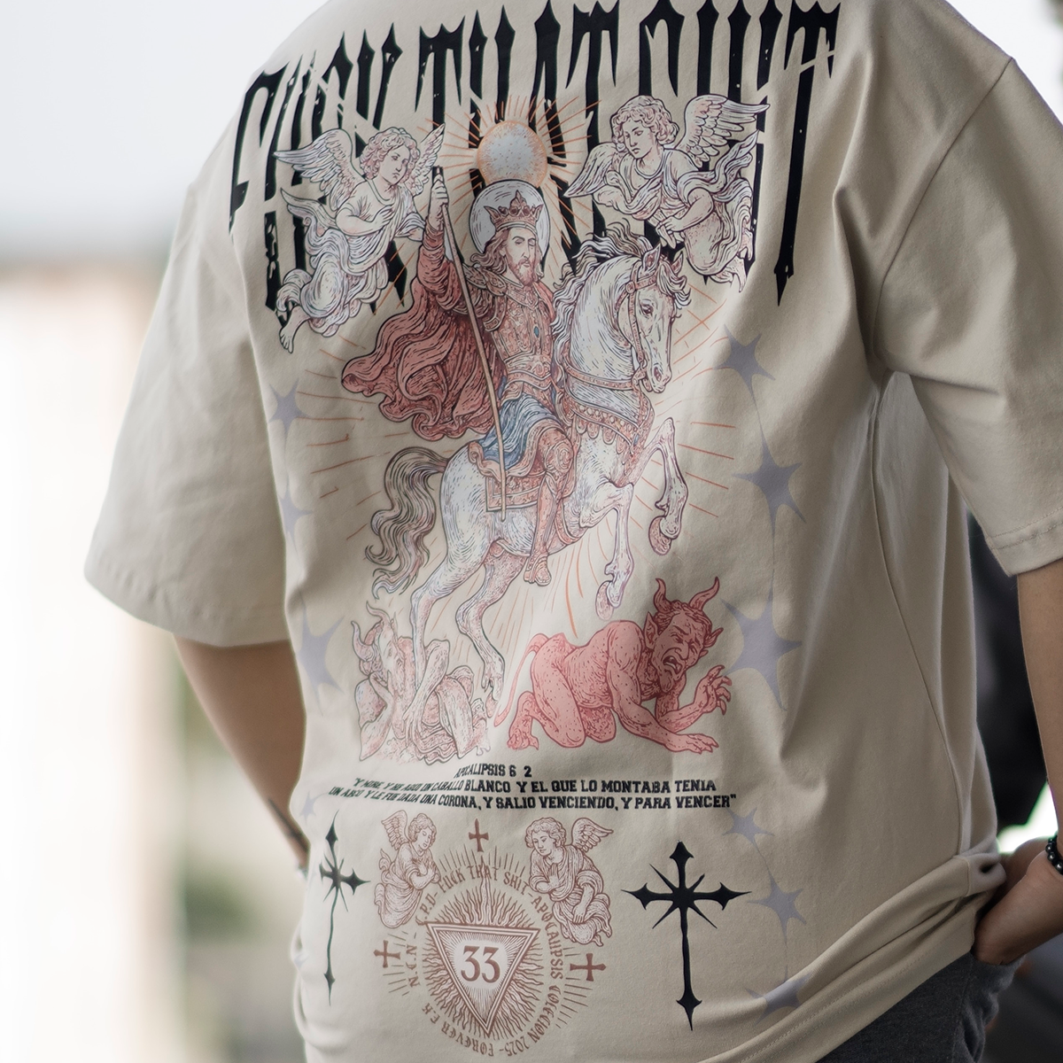Playera Ultra Prime Jesus White Rider