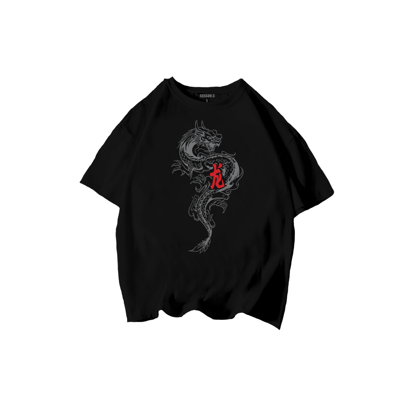 Playera Oversize Dragon Gris FK