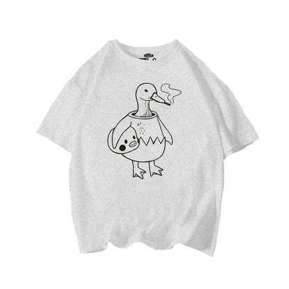 Playera Oversize Pato fumando