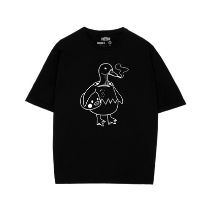 Playera Oversize Pato fumando