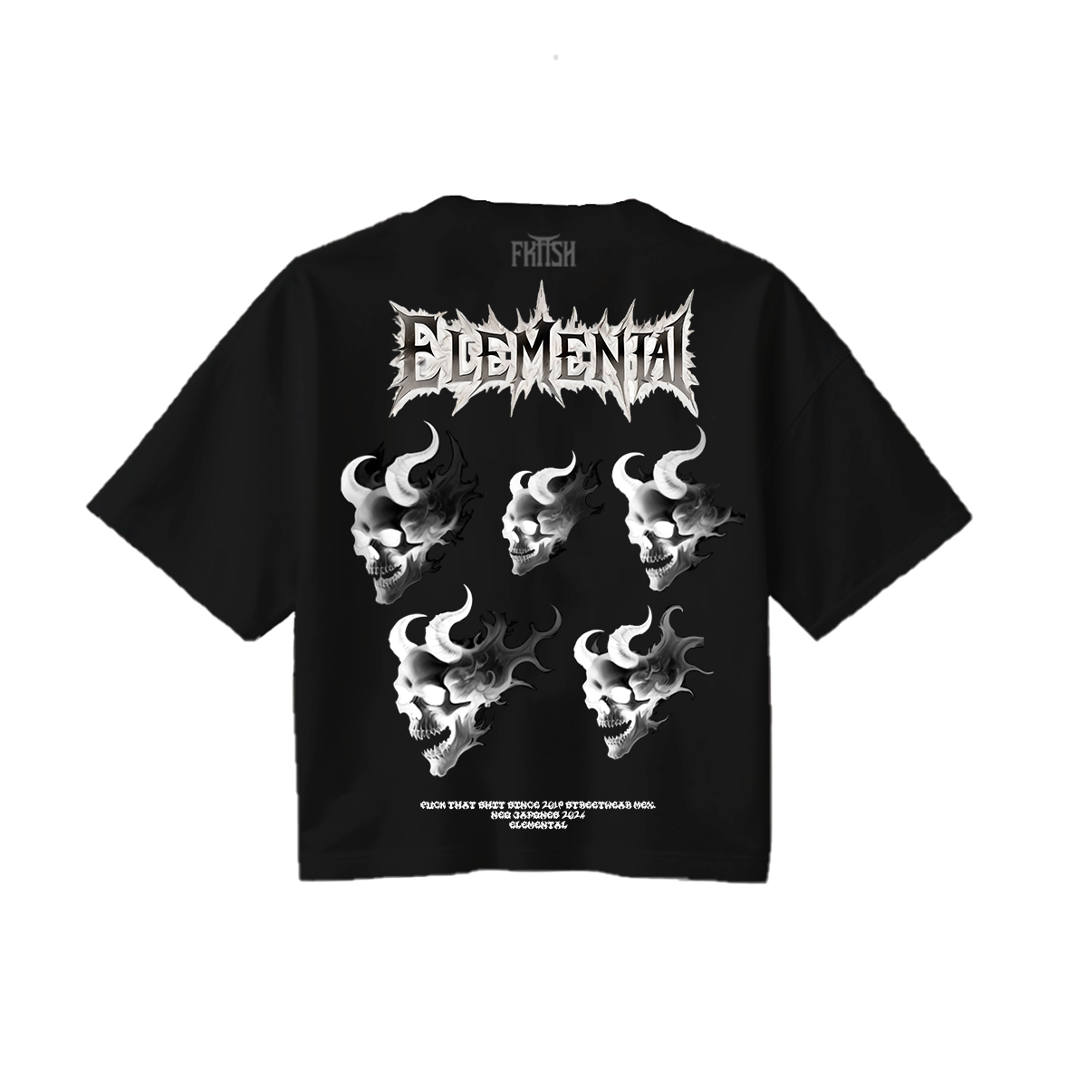 Playera Oversize Prime "Hot Skulls"