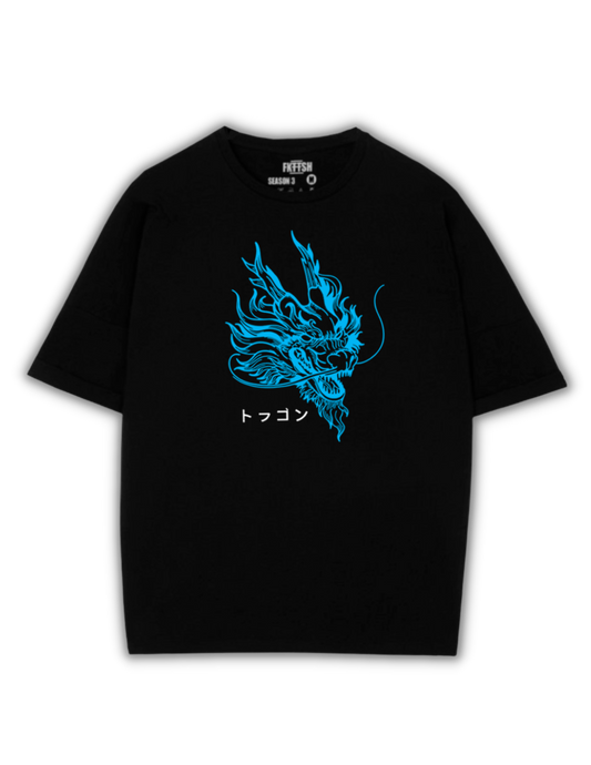 Playera Oversize Blue Dragon - Edicion Limitada