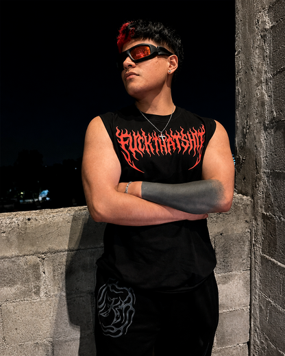 Playera Sin Mangas Prime Skull Flame