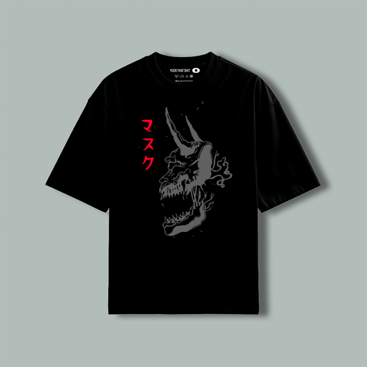 Playera Oversize Demonio Gris