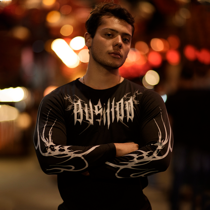 Playera Compresion Yu Flame Manga Larga Moda Urabana