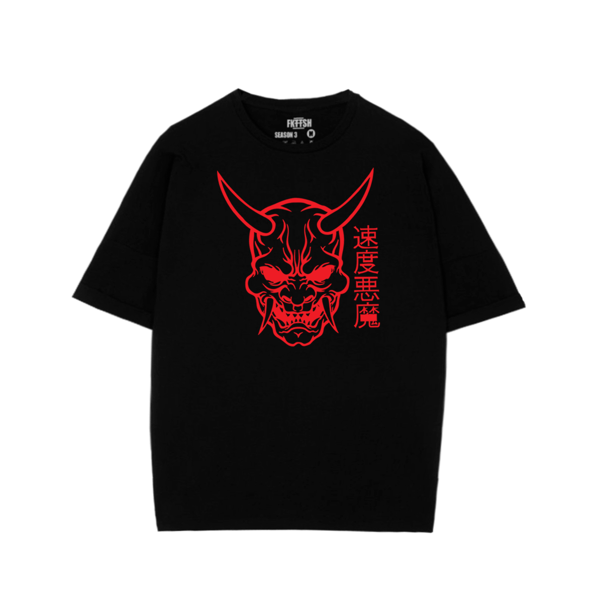 Playera Oversize Oni Rojo