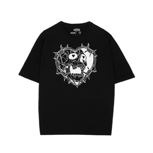 Playera Calavera Corazon