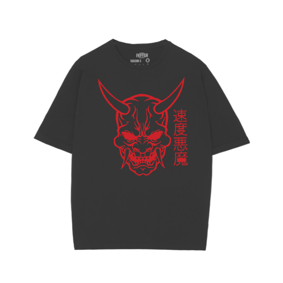 Playera Oversize Oni Rojo