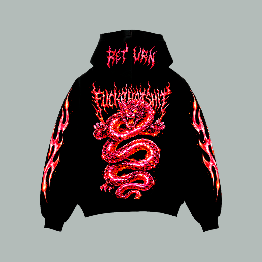 Hoodie Retun Dragon Rose
