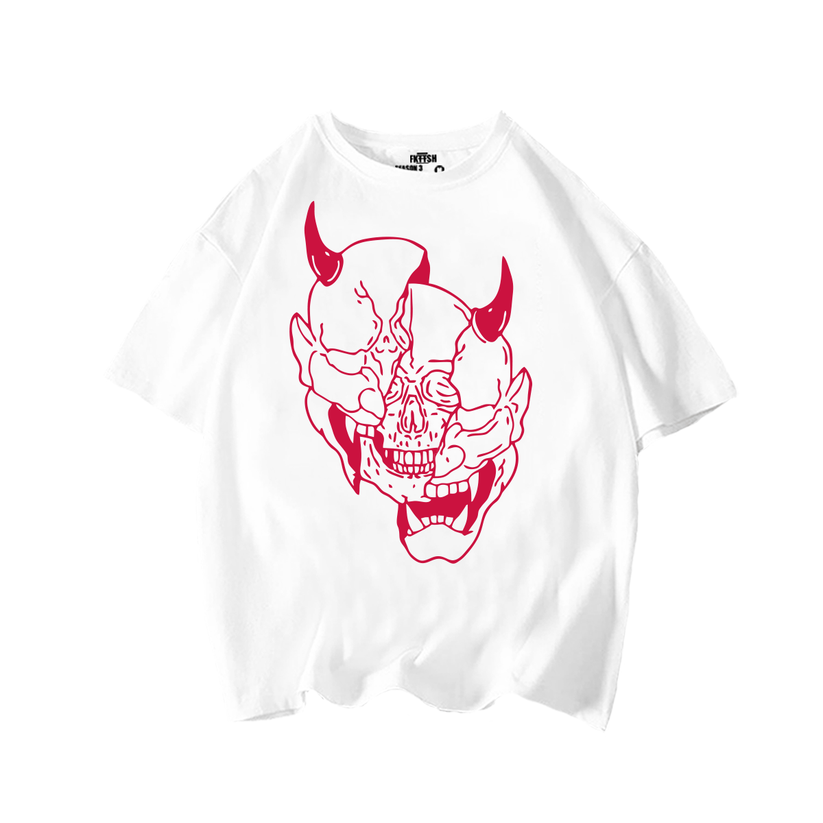 Playera Oversize Demonio Calavera Oni