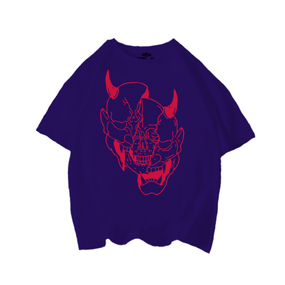 Playera Oversize Demonio Calavera Oni