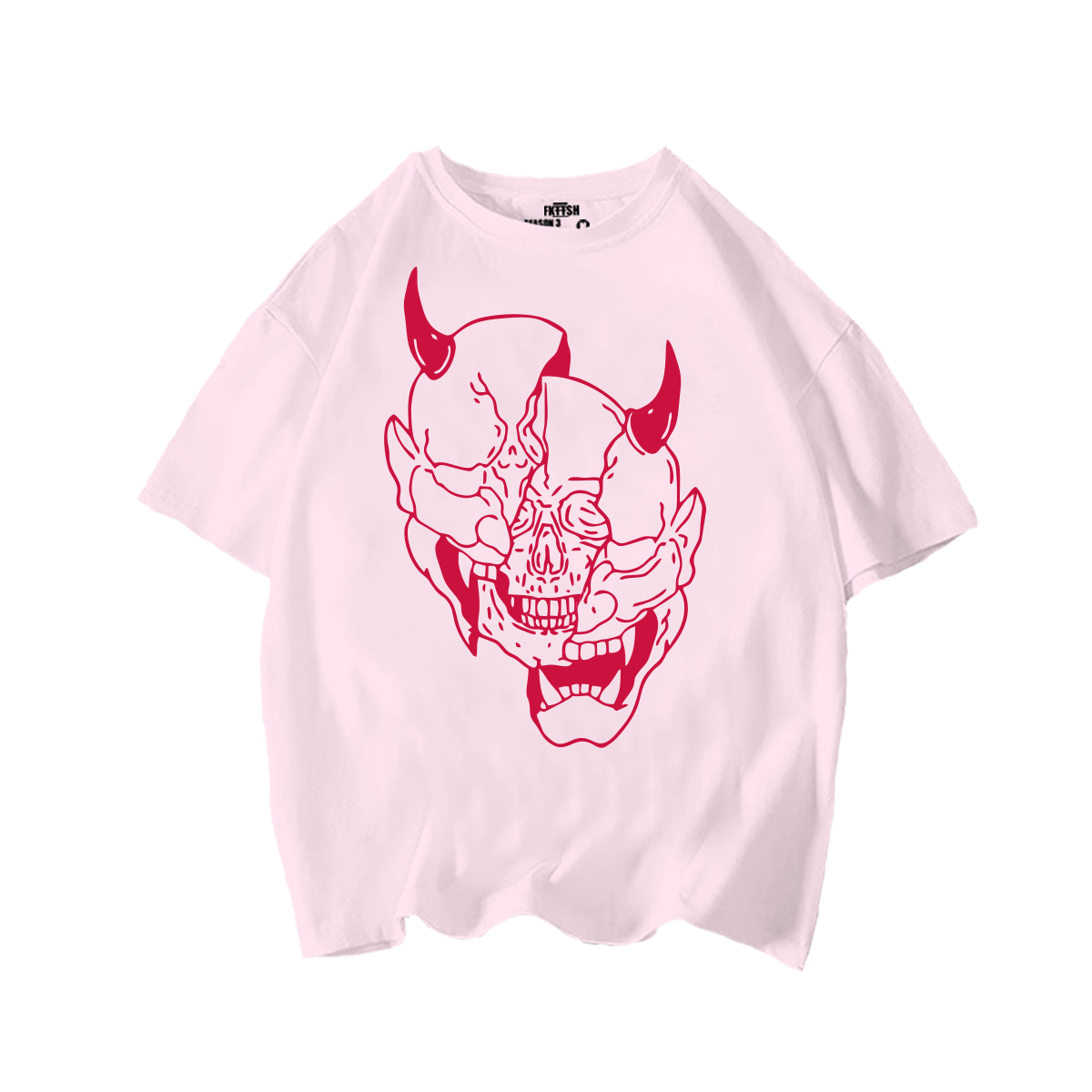 Playera Oversize Demonio Calavera Oni