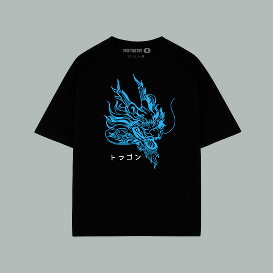 Playera Oversize Blue Dragon - Edicion Limitada