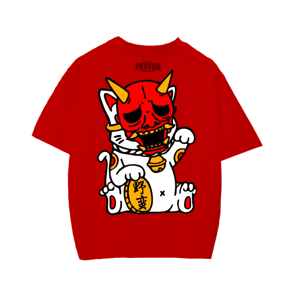 Playera Oversize Gato Oni