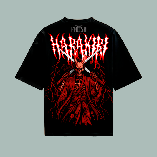 Playera Harakiri Red Demon Skull