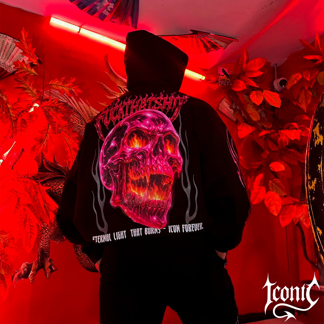 Hoodie Iconic Fire Skull