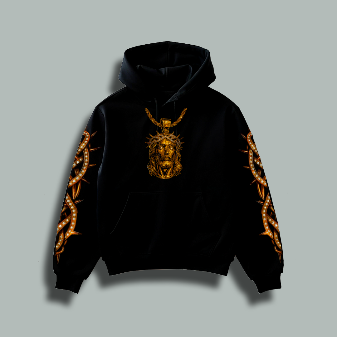 Hoodie Lux Dei Gold Chain