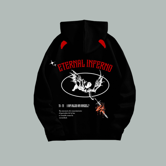 Hoodie Lucifer Con Cuernos