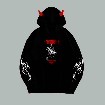 Hoodie Lucifer Con Cuernos